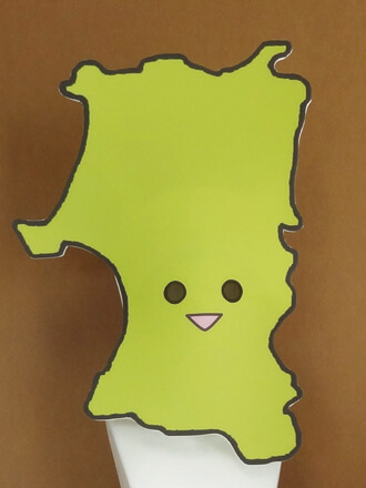 秋田県地図キャラクターかぶりもの