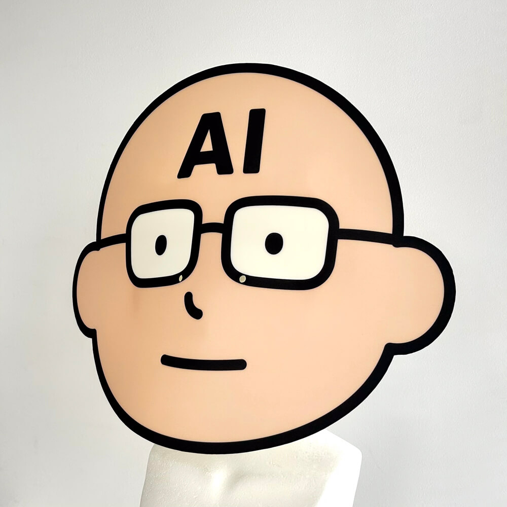 展示会スタッフ用「AI相続ミツローくん」被り物