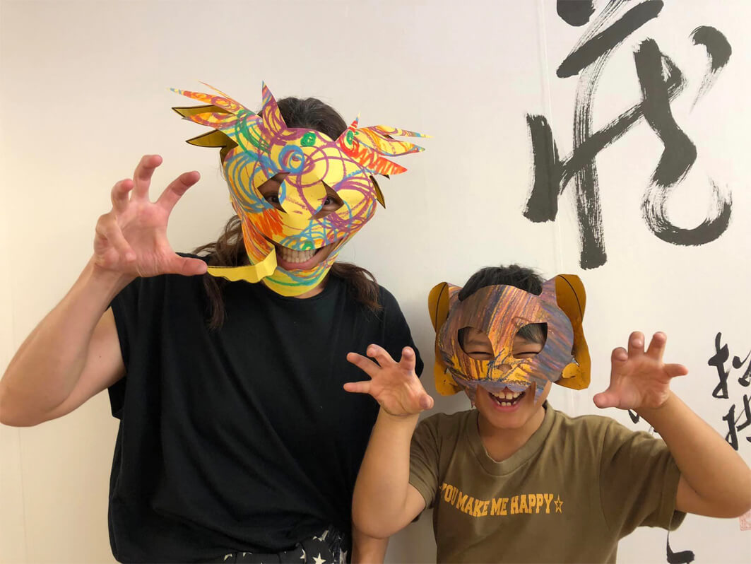 奈良の妖怪被り物「カブリモノノケ展」カブリモノ工作ワークショップ